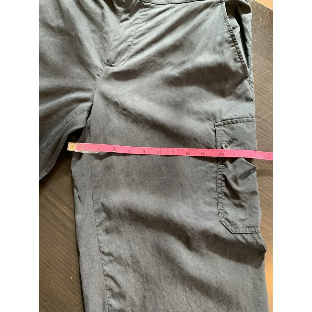 Banana‎ Republic Cargo Pants Women's Size 12 Black Lyocell Zip Buttons Goth Emo